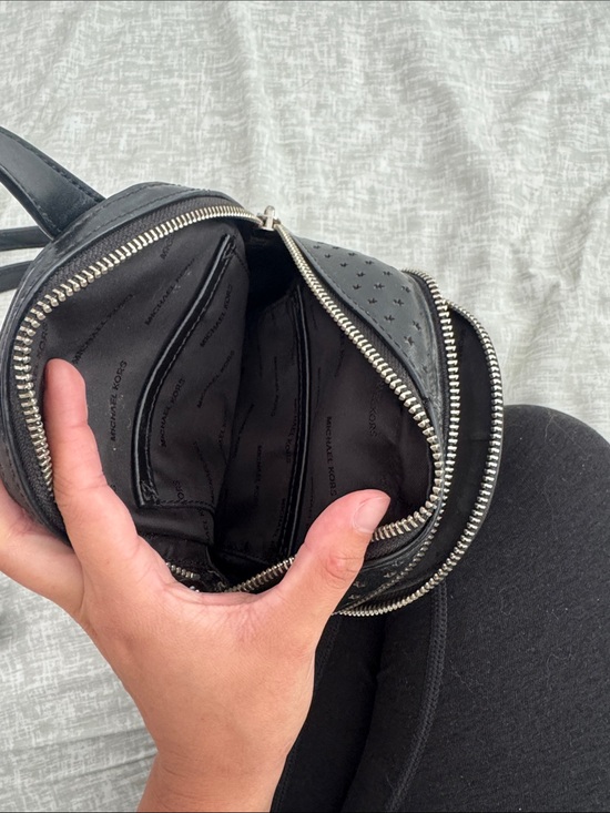 Michael Kors Black Mini Studded Leather Backpack